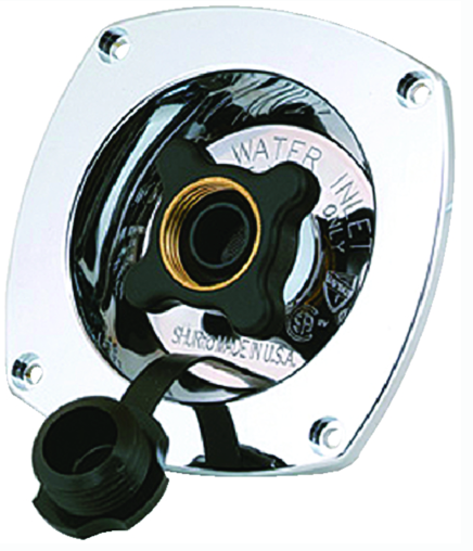 shurflo wall mount water pressure regulator 65 psi - chrome