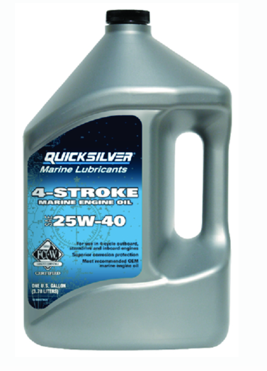 quicksilver 25w-40 92-8m00786 q4-stroke fc-w mineral formulation outboard motor oil, 4l