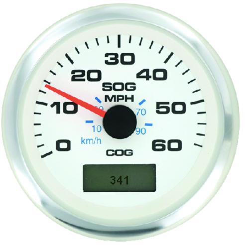 sierra premier pro white domed 35 mph gps speedometer