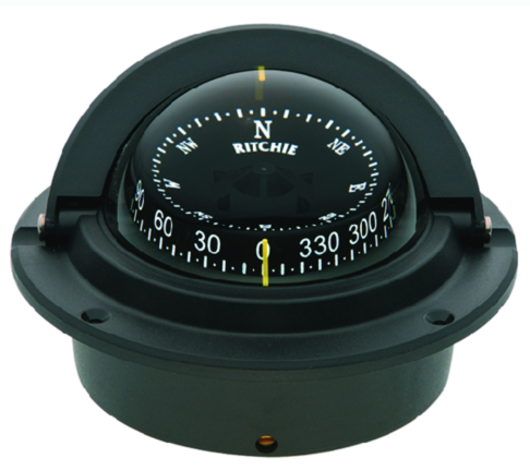 voyager compass-flush mount, combi dial, black