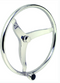 seachoice stainless steel sports steering wheel with turning knob