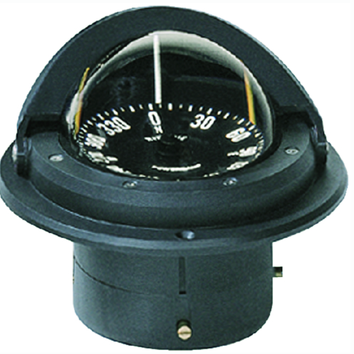 voyager compass-flush mount, flat dial, black