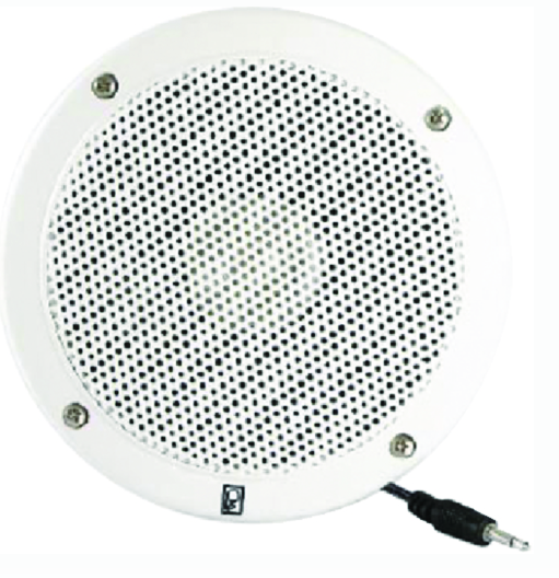 poly-planar ma1000r 6" round vhf extension speaker, white