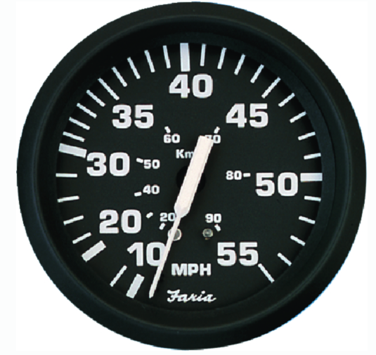 faria 32810 euro 4" gauge - speedometer, 55 mph